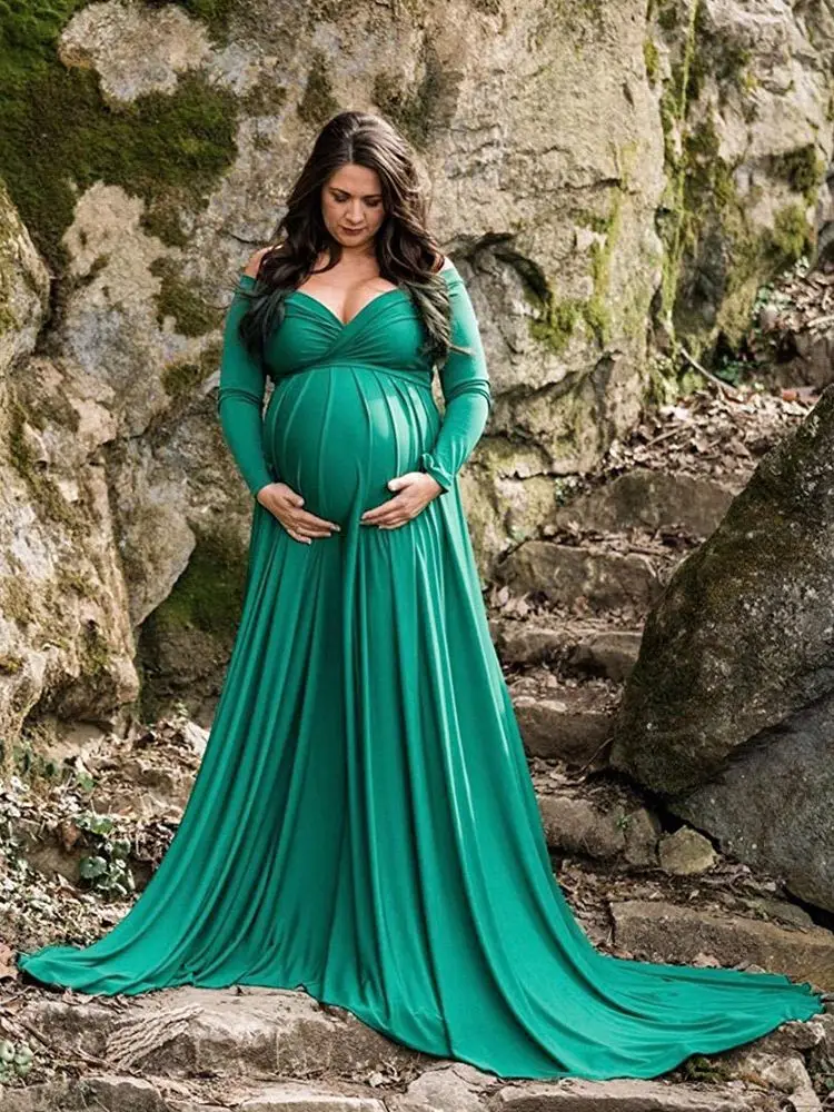Green Maternity Basic Short Sleeve Pregnancy Top S M L XL 