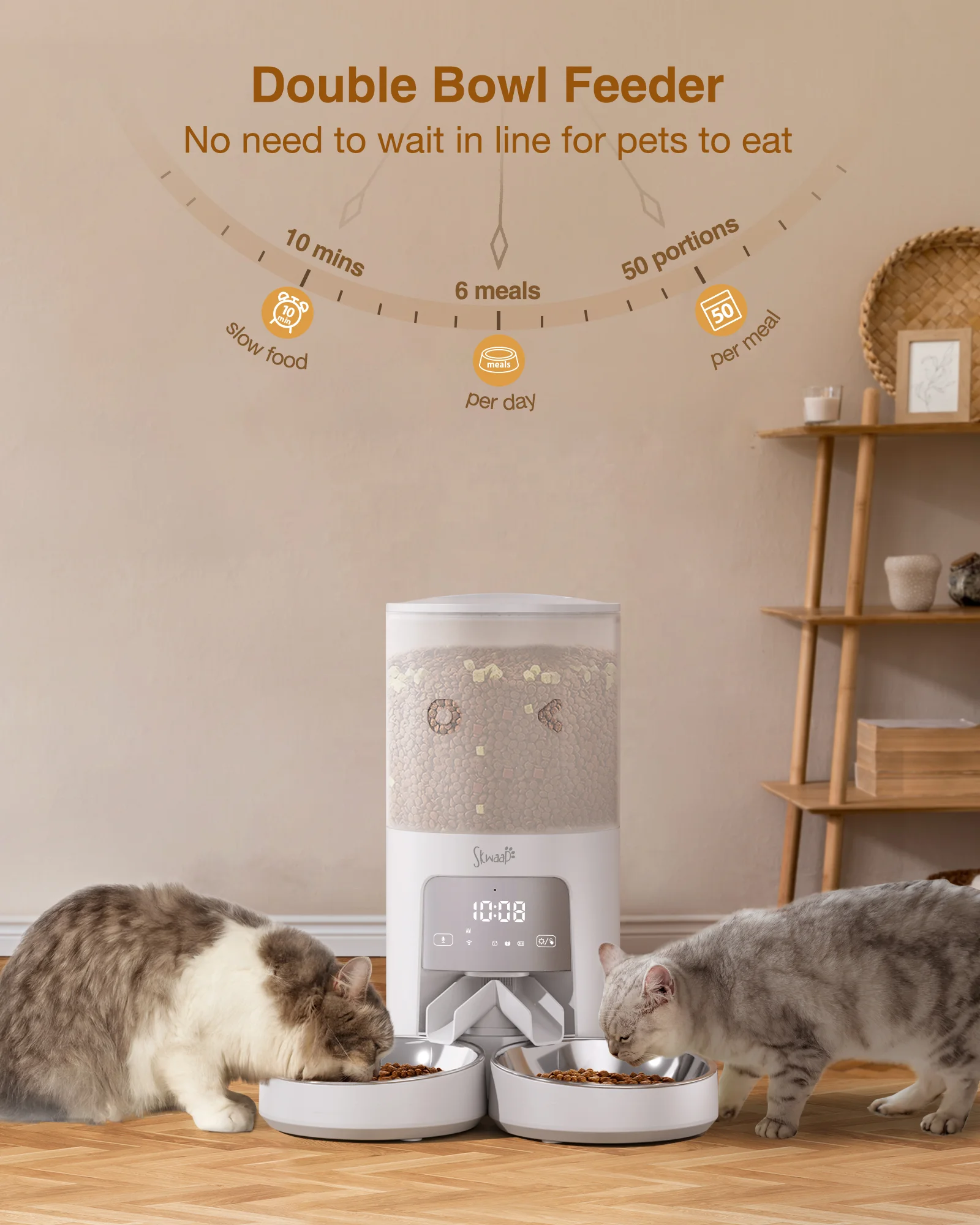 OF New Design Auto APP WiFi Intelligent Pets Feeder Wifi Smart Pet Feeder Cat Accessories