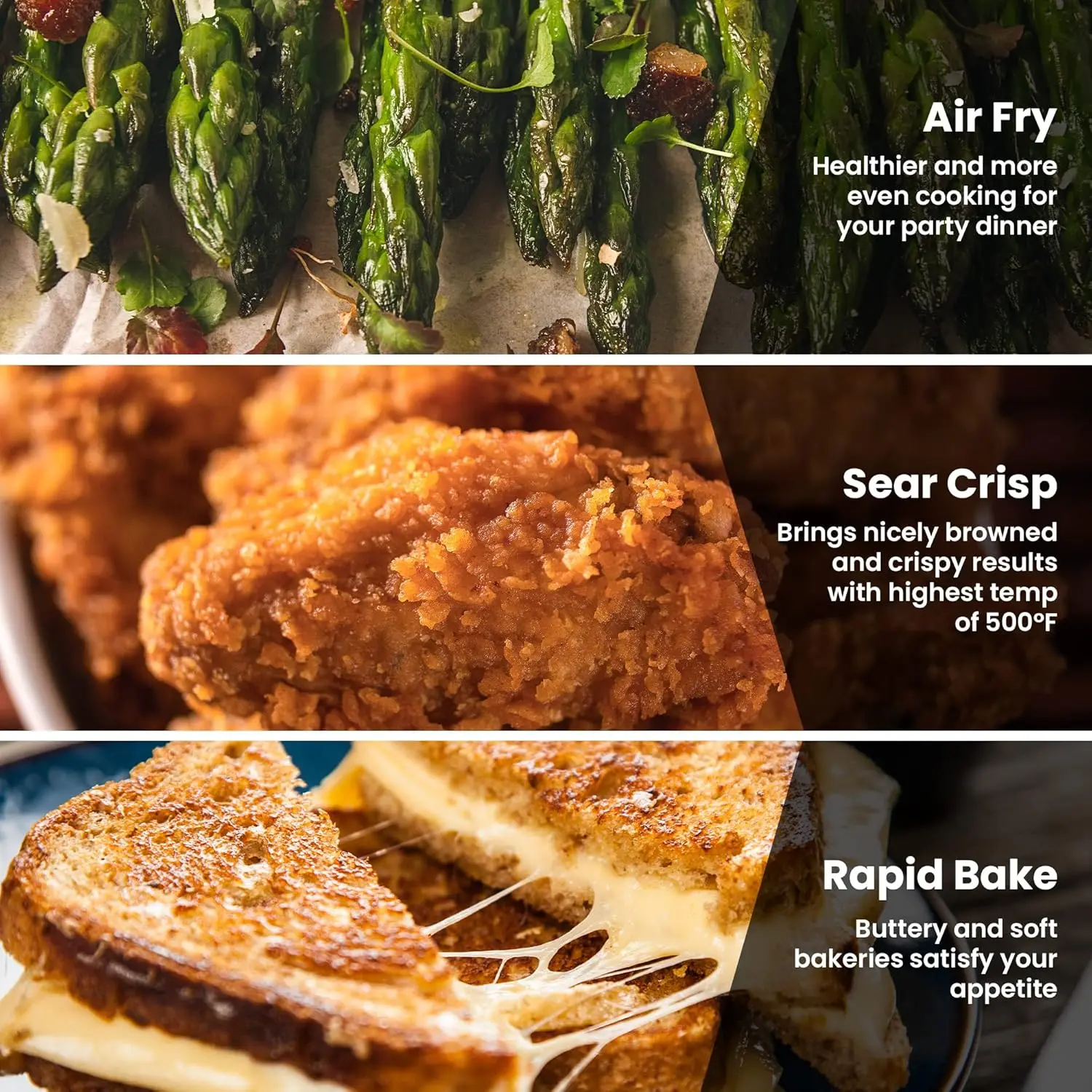 Toaster Oven Air Fryer FLASHWAVE™ Ultra-Rapid Heat Technology, Convection Toaster Oven Countertop with Bake Broil Roast, 6 Slice 6