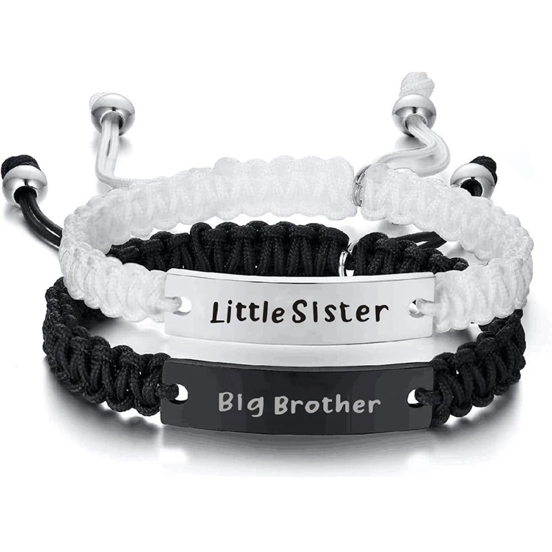 LuckyOpt Set 2 Braccialetti Intrecciati Regolabili Con Cuore – Fatti A Mano In Nylon, Con Strisce Riflettenti – Idea Regalo Per Amici E Festa