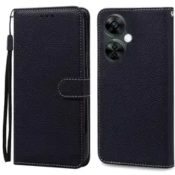 Premium Magnetic Wallet Phone Case - Sleek and Protective Cover for Nord CE3 5G (Black)