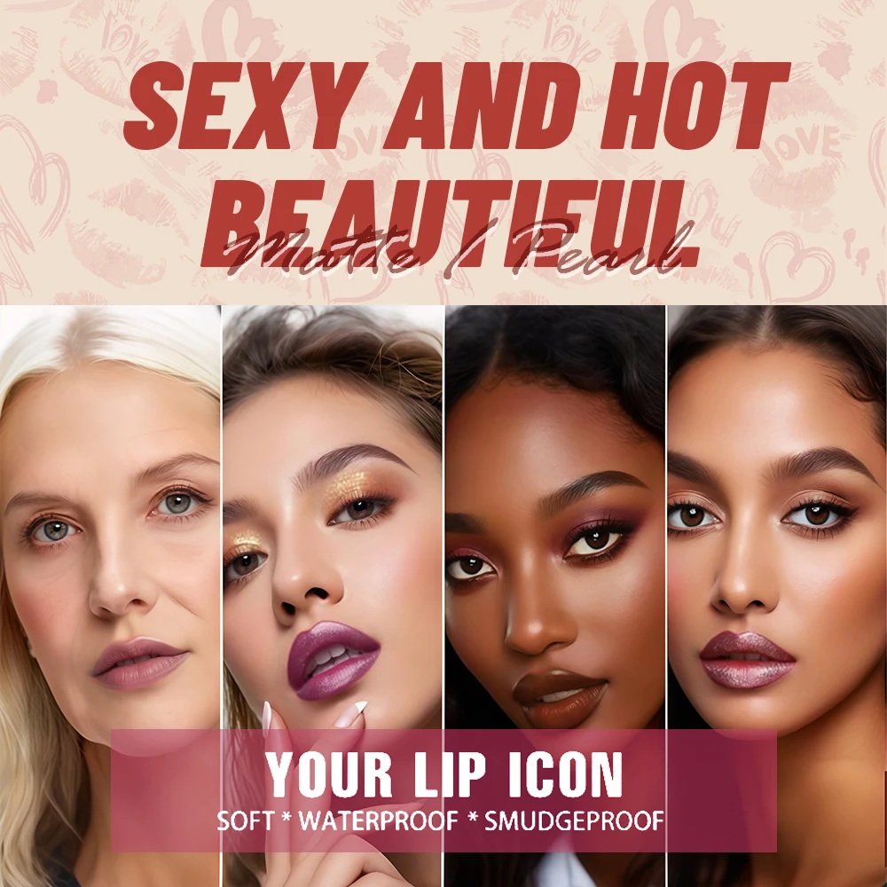 Shimmering Waterproof Pearl Lip Gloss - Easy Application, Non-Sticky, Long-Lasting Shine