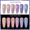 Mtssii 7ml Glitter Reflective Rubber Base Gel Nail Polish Laser Sparkling Semi Permanent Soak Off UV Gel Art Nails Varnish 2