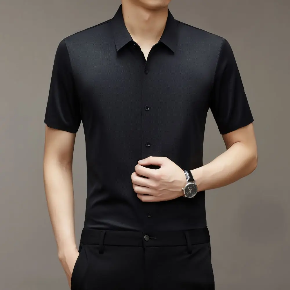 

COODRONY Business Casual Polo-Shirt Simple Moisture Absorption Breathable Short Sleeve Solid Color Men Clothing Summer Top W5582