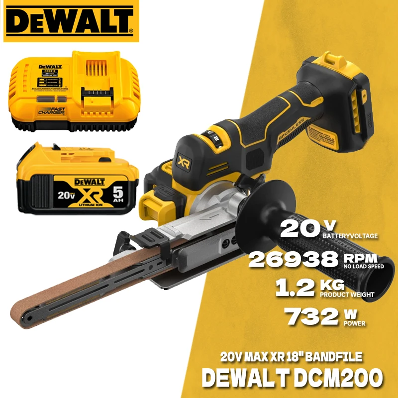 DEWALTDCM20020VMAXXR18inBandfileBrushlessMOTORPremiumImpact