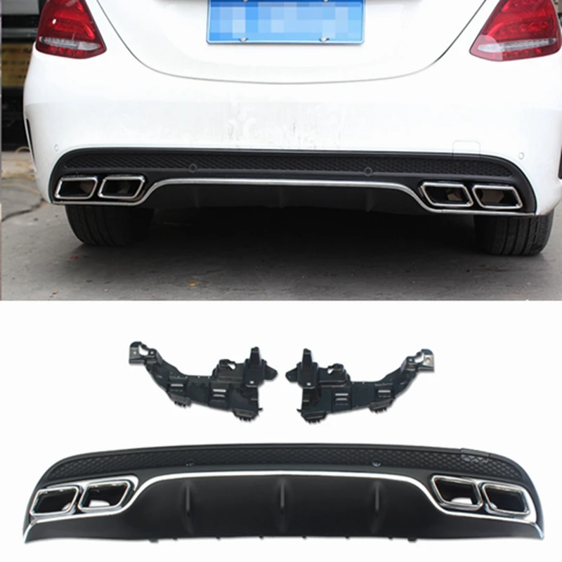 

Carbon Fiber Rear Bumper Lip Diffuser for Mercedes Benz W205 C63 2016-2017