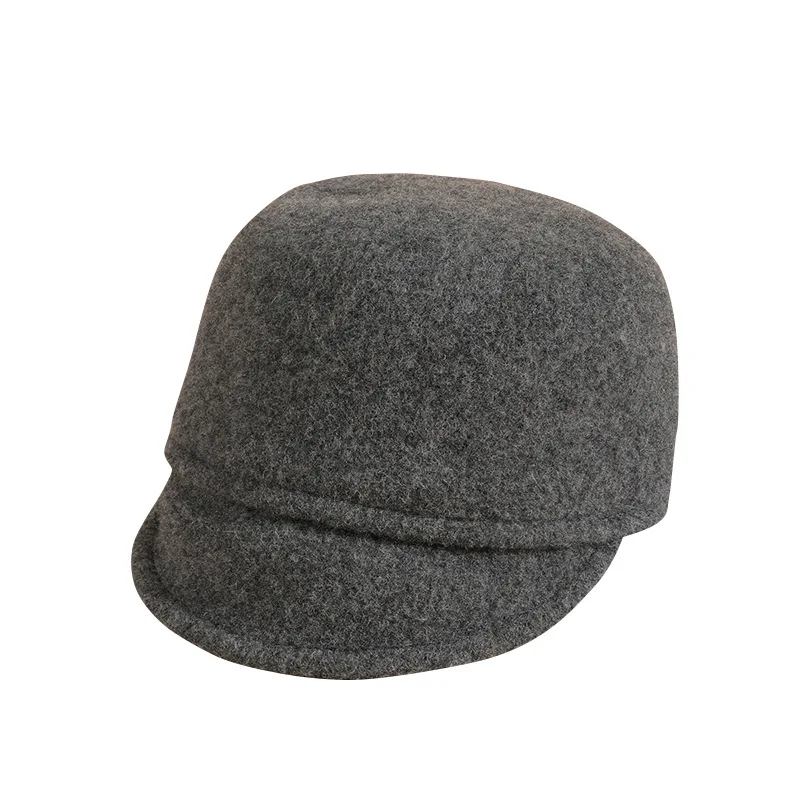 Winter Wolle Ritter Hut Reiter Hut weiblich modisch 95% Wolle Dame Hüte solide Farbe Hut elegante Reit mütze Frauen – Detail 9