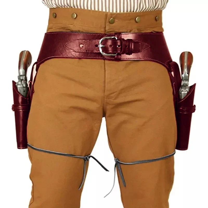 Off-the-shelf Medieval Renaissance Cowboy Double Belt Revolver Holster Stage Show Dress-up Sailor Moon Hanako Kun halloween costume prop