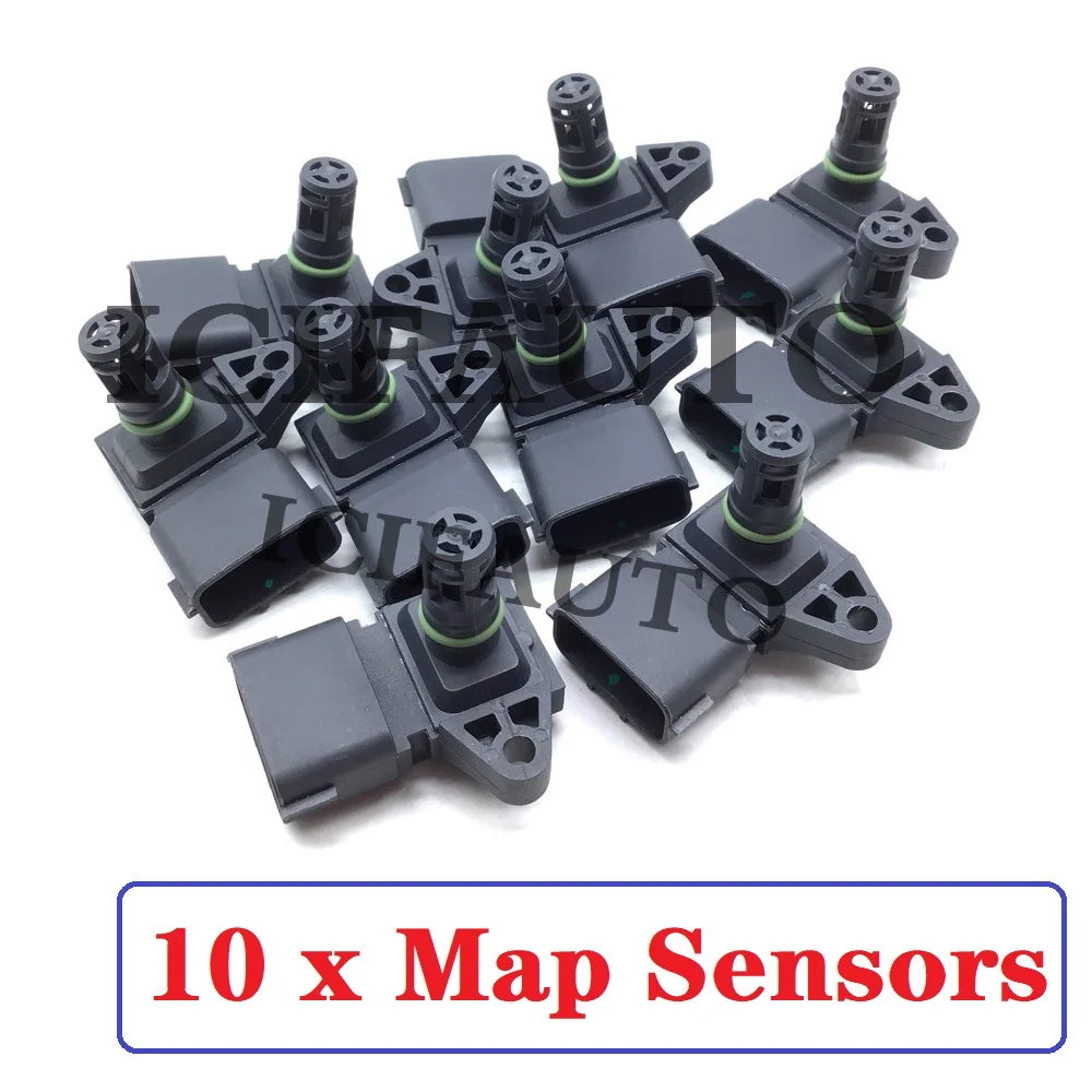 

10 X 4Bar MAP Intake Air Boost Pressure Sensor for Renault Peugeot KIA Hyundai Citroen 5WY2826 , 5WK96841, 5WY2833A, 2045431