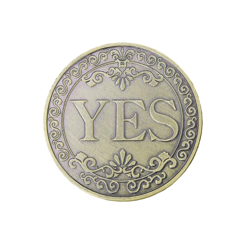 Bronzed Sì No Challenge Coin Choice Maker Coin