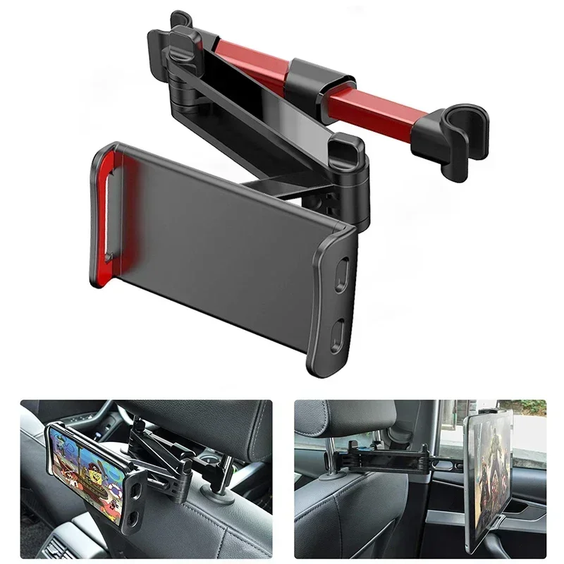 Aluminum Car Tablet Holder Back Seat Mount For 4-13 Inch Tablets