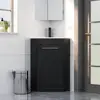 Corner Bathroom Vanity Sink Combo High Space Utilization Durable Construction Soft Closing System Easy to Clean  Included 4