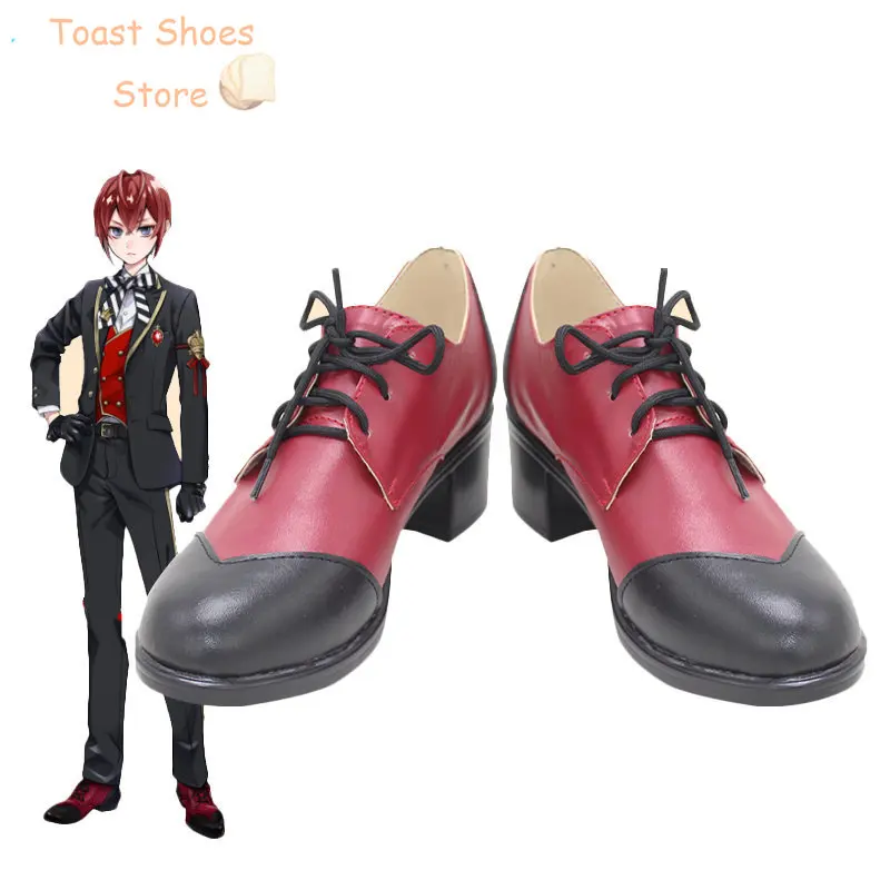 Gioco Twisted-Wonderland Riddle Cosplay Shoes Pu Leather Shoes Costume Prop Stivali Di Carnevale Di Halloween