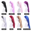 Soft Satin Sleep Cap Long Hair Braid Bonnet Comfortable Extra Long Bonnet Solid Color For Women Long Hair Dreadlock Braids 2