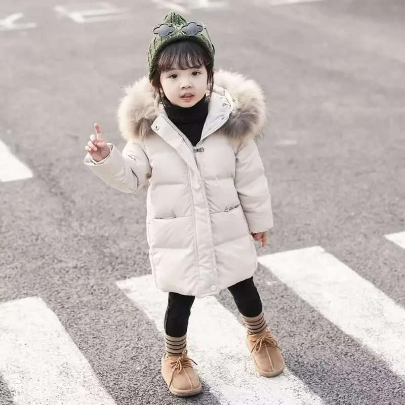 Down Jacket Waterproof Hooded for Girls Winter