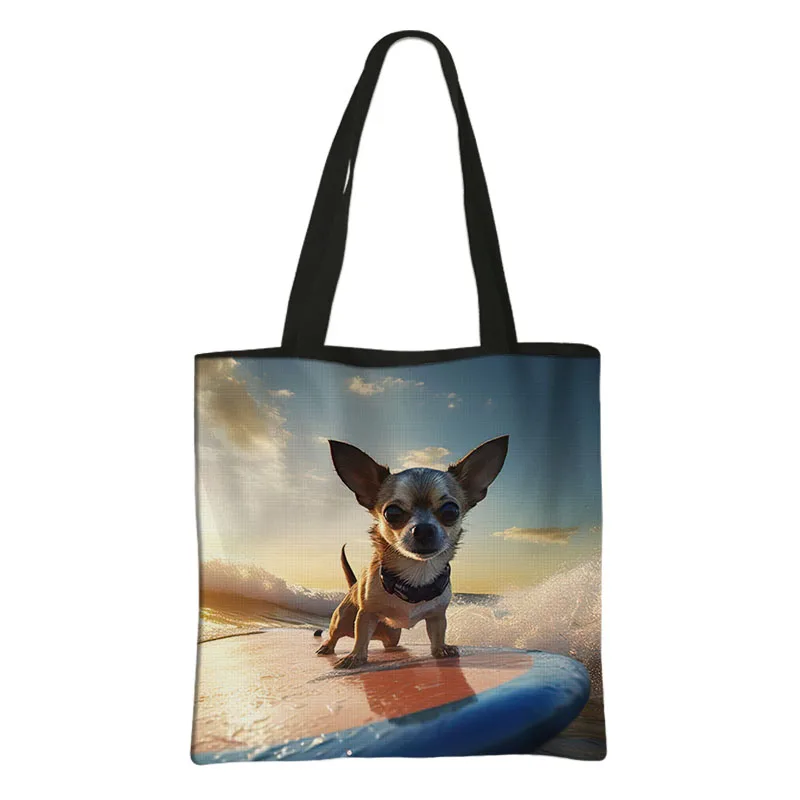 Bolso de hombro con estampado de perro Beagle Chihuahua para