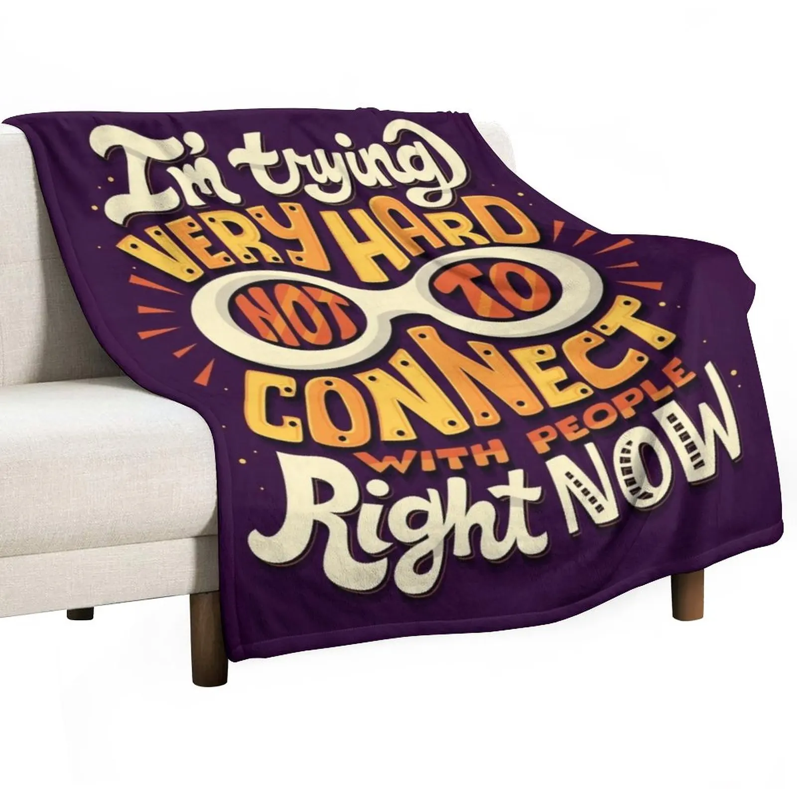 

Not to connect with people Throw Blanket Blankets Sofas Of Decoration Dorm Room Essentials sofa bed