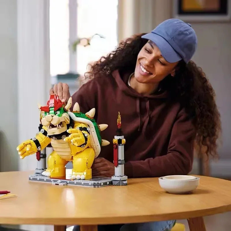 MINISO Mighty Bowser 71411 모델 빌딩 프로젝트, 성인 및 어린이 선물, 블록 건설자 벽돌 장난감, 남아 및 여아용