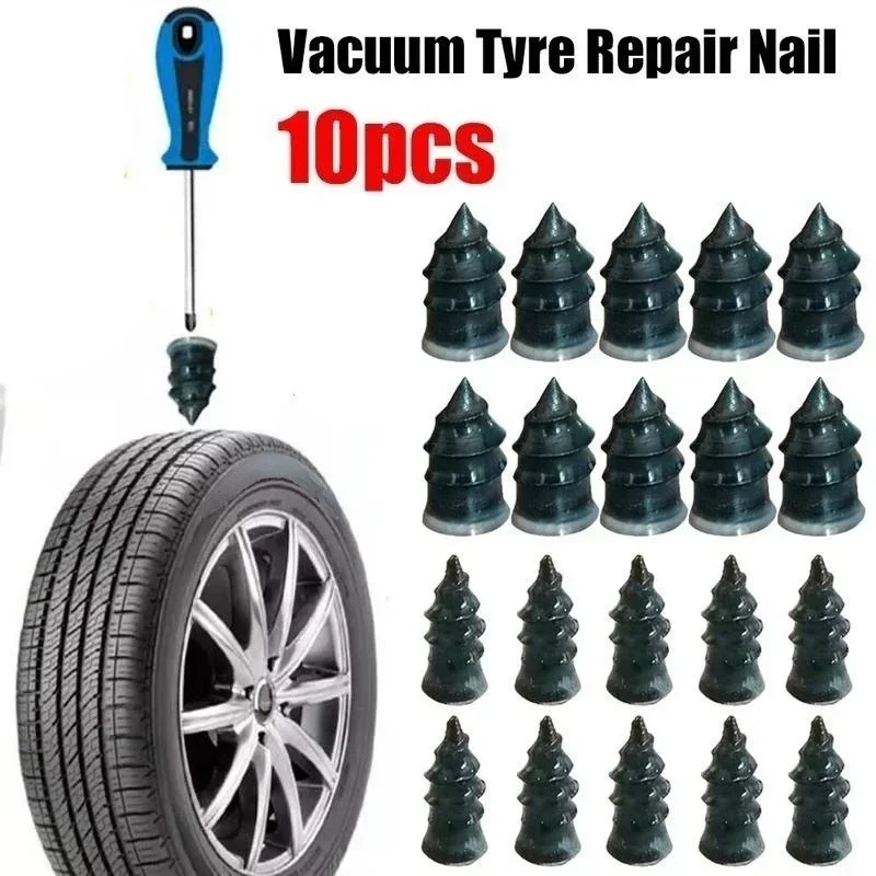 10pcs Vacuum Tyre Repair Nail Tire Puncture Screws Motorcycle Fitting Set Tubeless Wheel Repairs Punctures Kit Patches For Car