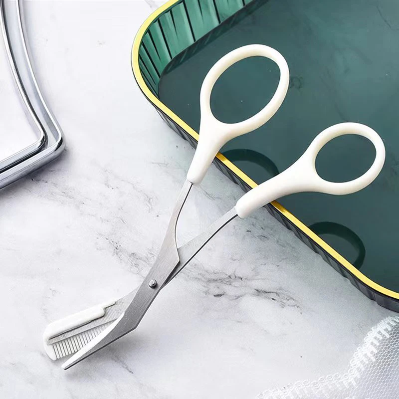 Women Eyebrow Trimmer Scissor Beauty Products Eyebrow Scissors Comb Stainless Steel Makeup Tools Beauty Scissors eyebrow trimmer set eyebrow trimmer eyebrow scissors