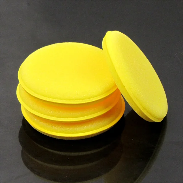 1/2/5Pcs Car Foam Sponge Wax Applicator Cleaning Detailing Pads Car Waxing Polishing Pad 10cm Car Wash Care Cleaning Kit 1