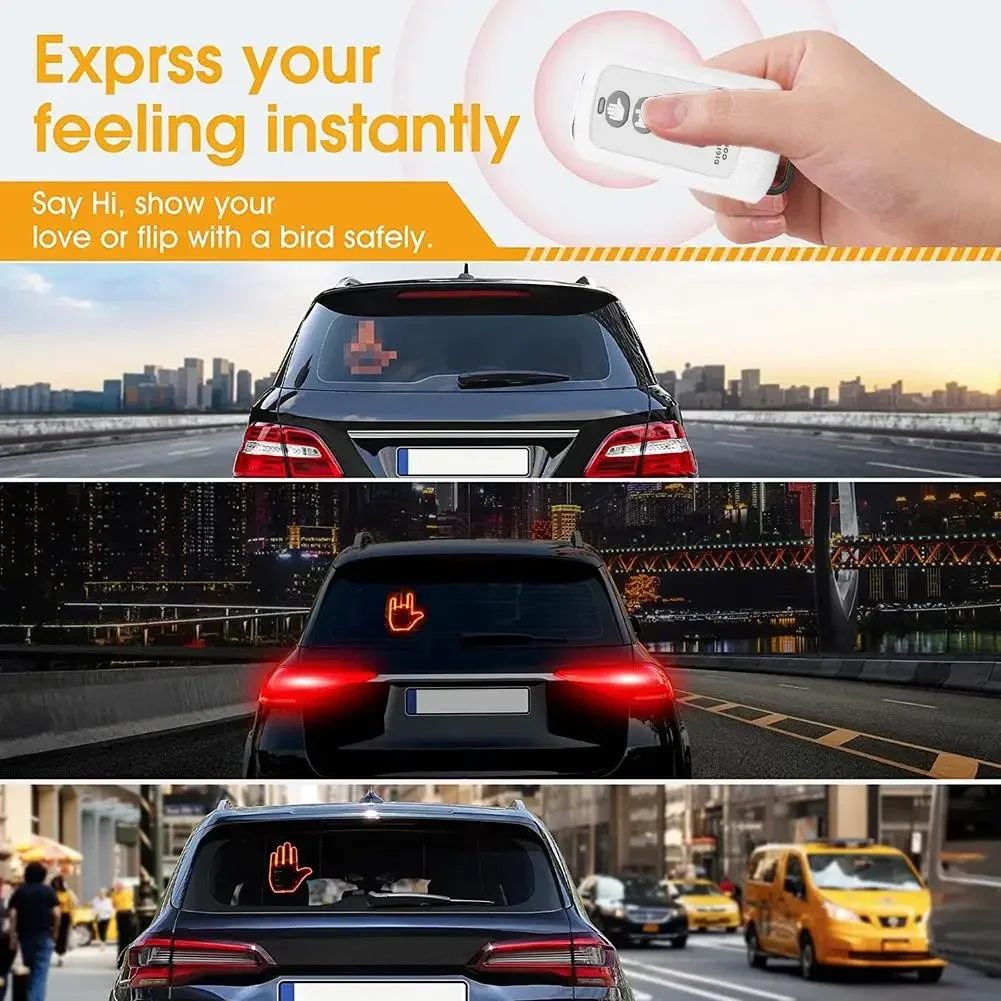 Funny Gesture Light With Remote Road Rage Signs Car Middle Finger LED  Gesture Display Lamp Interactive Lights - AliExpress