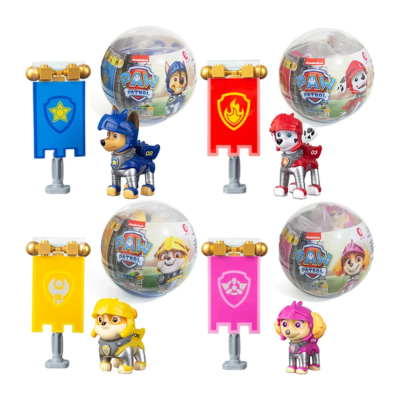 Paw Patrol Rescue Knight Toy Capsule Chase Macerie Skye Marshall Con Bandiera Puppy Patrol Gioco Di Ruolo Giocattolo Per Bambini Regalo