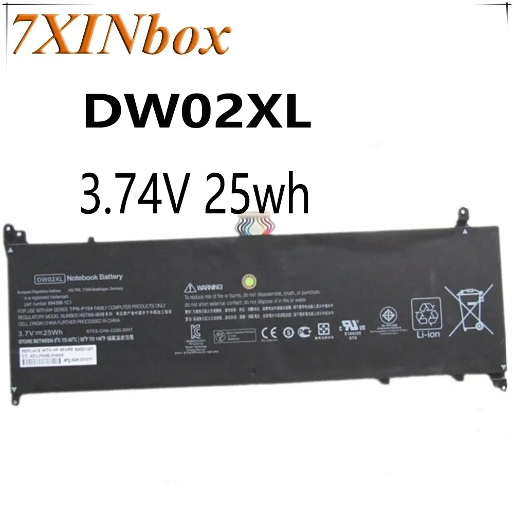 

7XINbox 3,74 V 25wh Оригинальный аккумулятор для ноутбука DW02XL