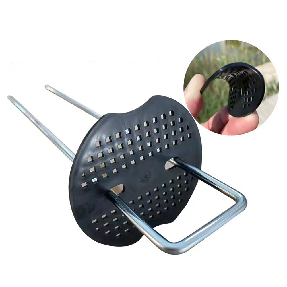 Garden Staples Plant Stakes Galvanized Iron U-shaped Garden Stake Beveled Cut End Design Easily Installation Rustproof for Lawn Yard Turf Tents Fences