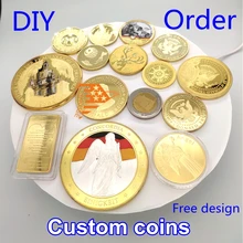 Custom metal coins, custom-made glossy commemorative coins, customized company commemorative OEM coin production, order coins