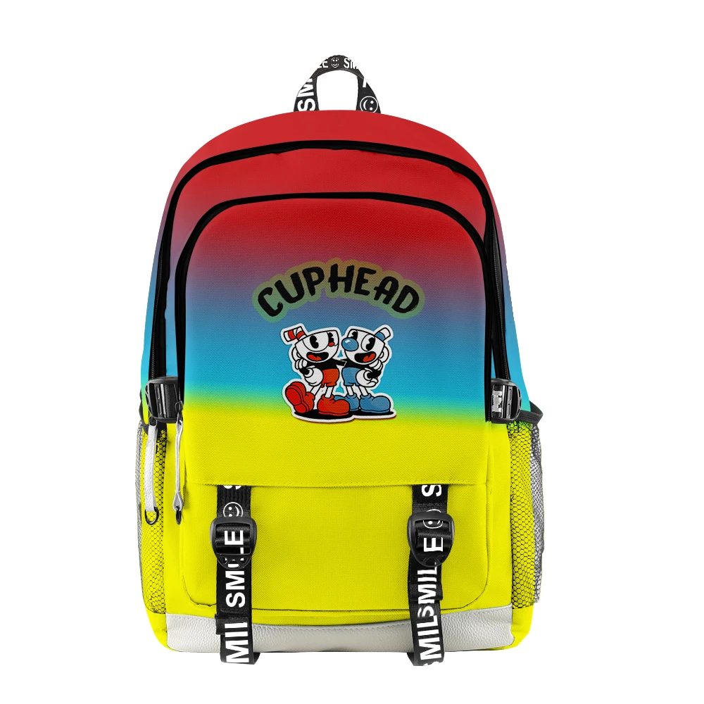 

Popular Novelty Anime Cuphead 3D Print Student School Bags Unisex Oxford Waterproof Notebook multifunction Travel Backpacks