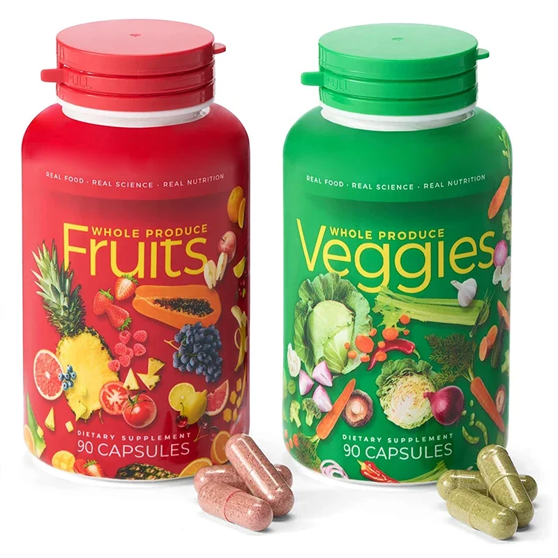 

2 Bottles Fruit And Vegetable Capsules Vitamin Supplements Vegetarianism Help Boost Immunity Improve Gastrointestinal Function