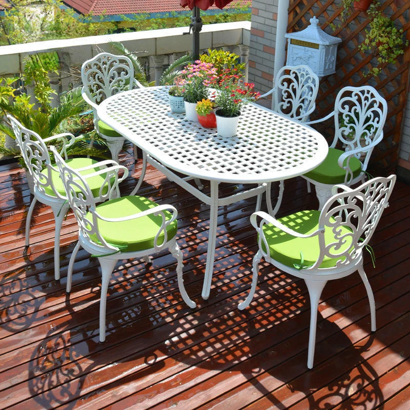 

Outdoor table and chair courtyard cast aluminum balcony table and chair combination leisure table and chair