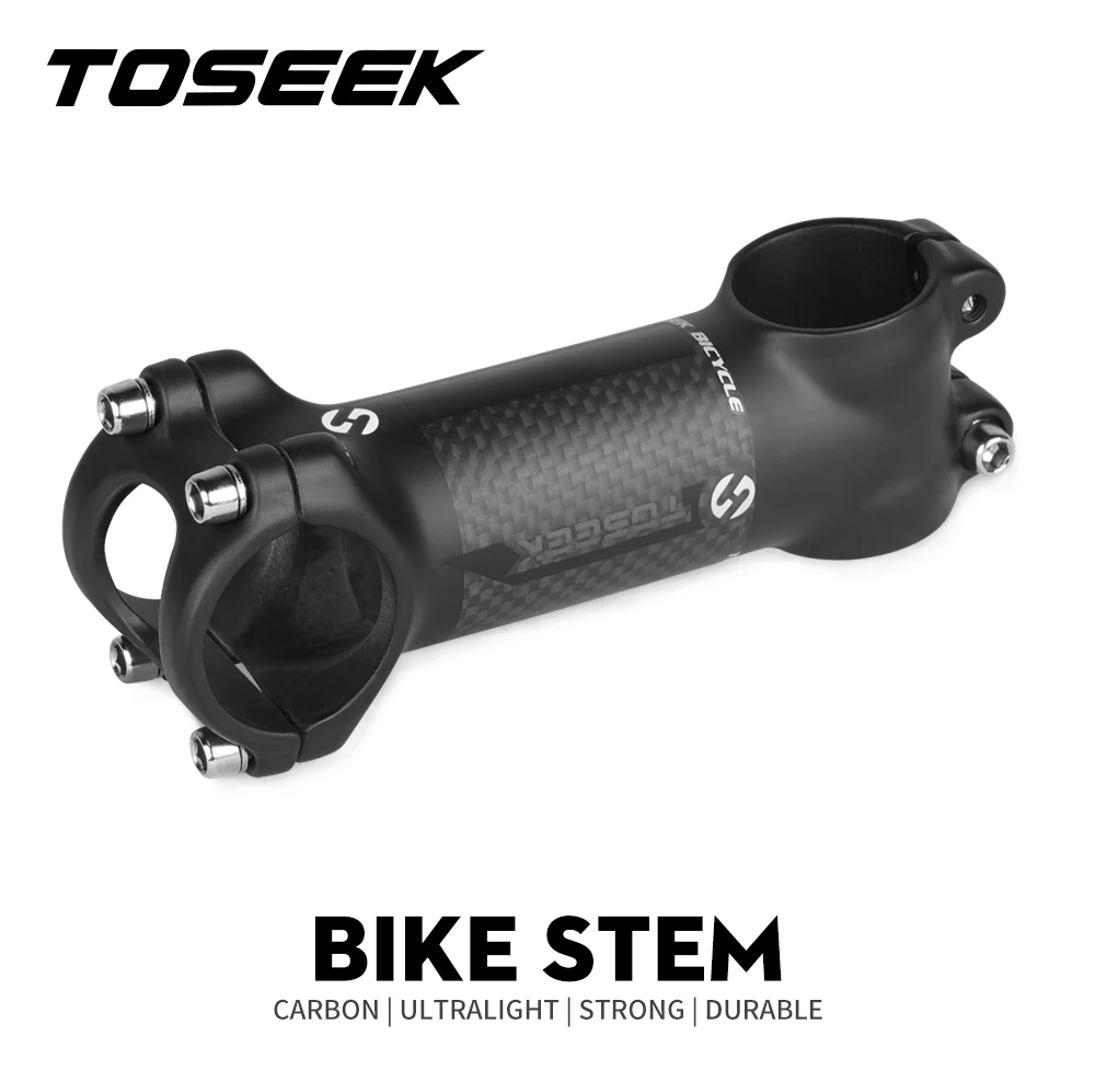 TOSEEK Fahrradlenker-Vorbau 28,6-31,8mm Aluminium + Carbon Vorbau Winkel 6° 17° MTB Lenker-Vorbau MTB-Vorbau Ersatzteile für Fahrräder – Detail 1
