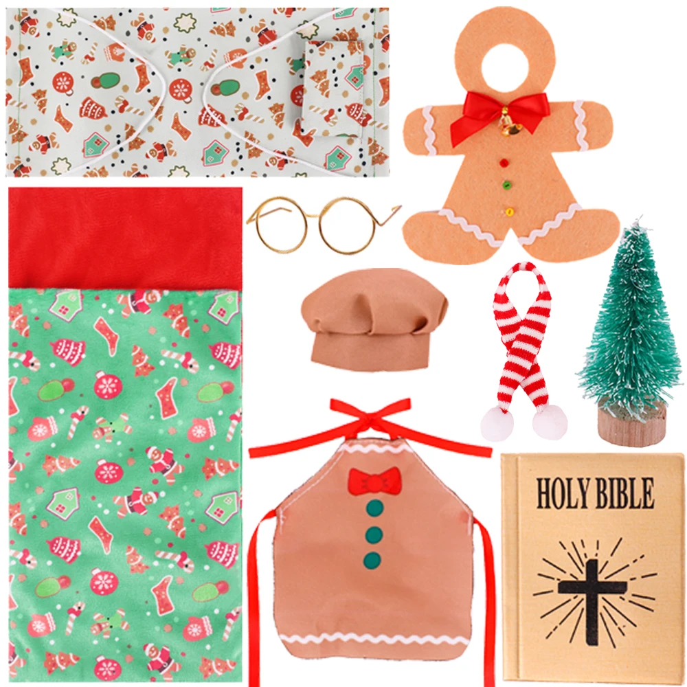 Christmas Doll Accessories Set For Babi 30 CM Doll Clothes Dress For elf Doll Toys Girls Christmas Gift