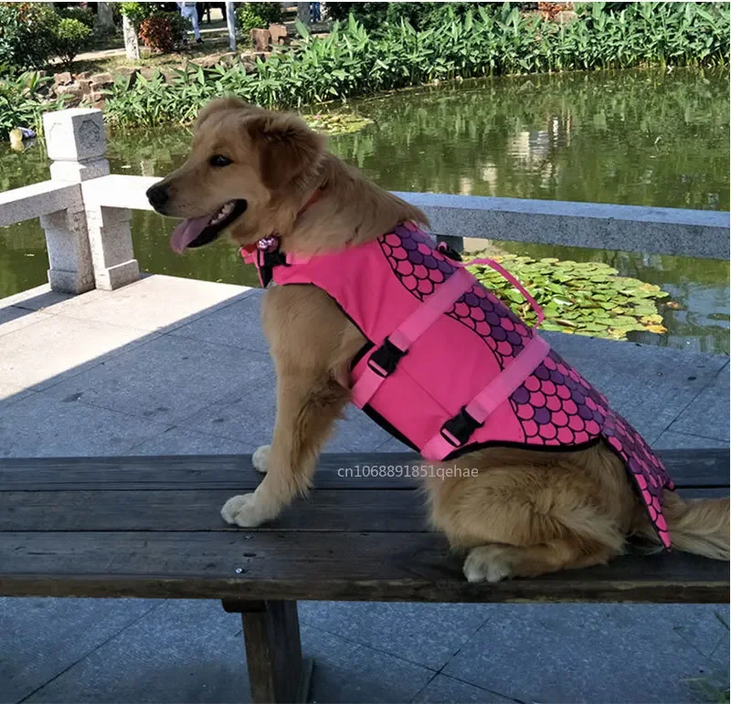 상어 개 구명 조끼 향상된 부력 작은 개 수영복 중형 대형 개 서핑을위한 손잡이가있는 안전 조끼