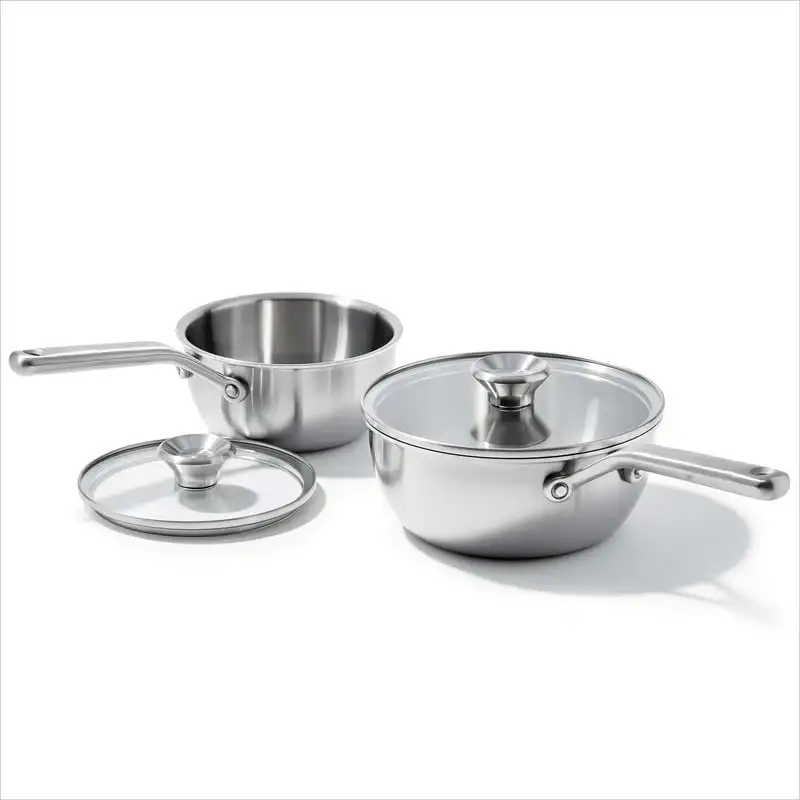 

Stainless Steel 1.5Qt & 3.75Qt 's Pan Set