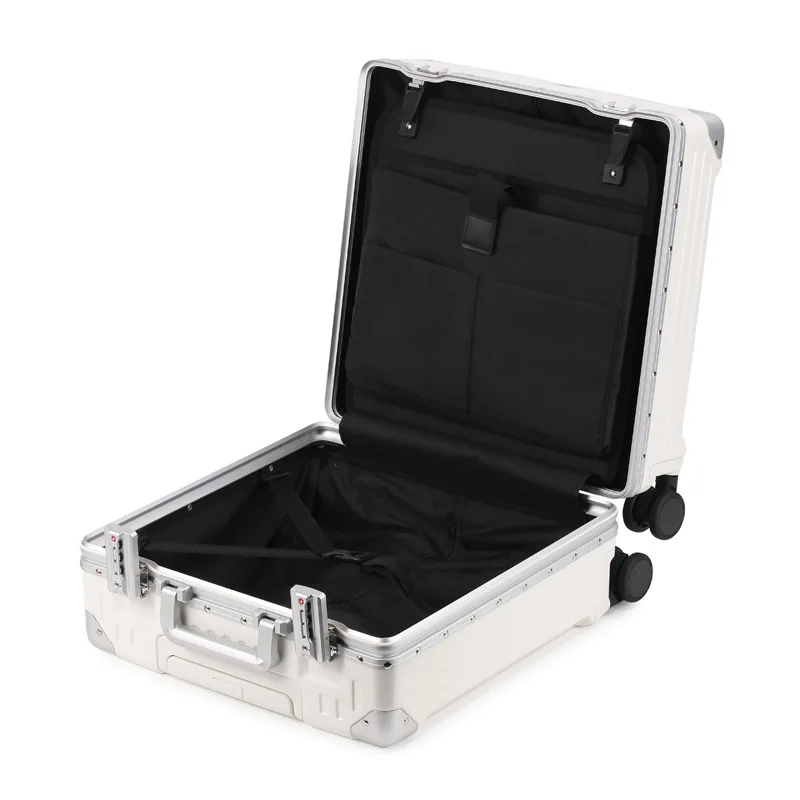 Computer Business Silent wheel Trolley Case 18-Inch Men's Aluminum Frame Suitcase Boarding Luggage  Women Ultra-Light Luggage