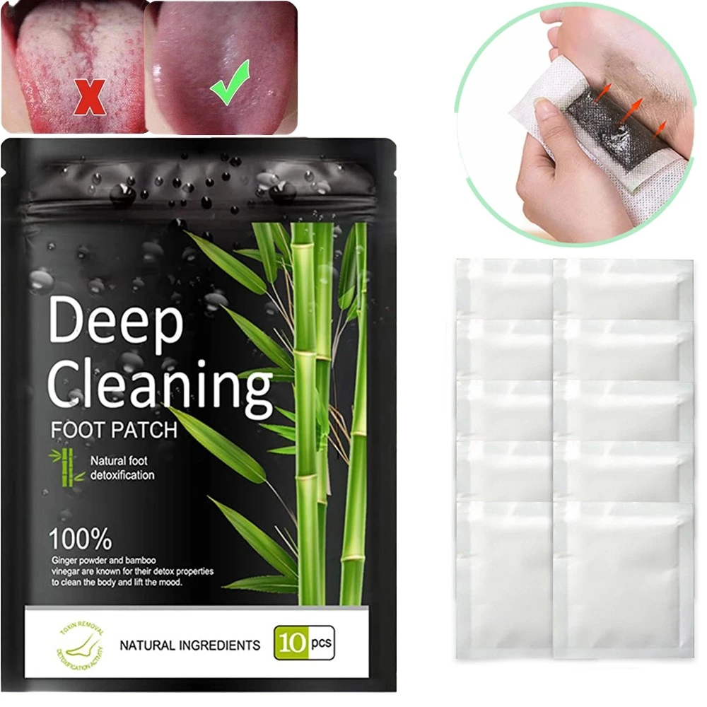 Natural Plants Detox Foot Patches Pads Natural Herbal Stress Relief Feet Body Toxins