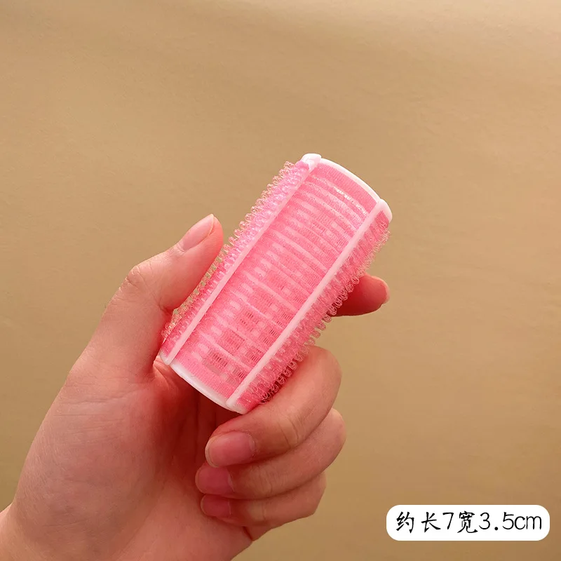 Self-Adhesive Magic Hair Roller - Portable Pink Styling Tool for Easy DIY Hairdressing