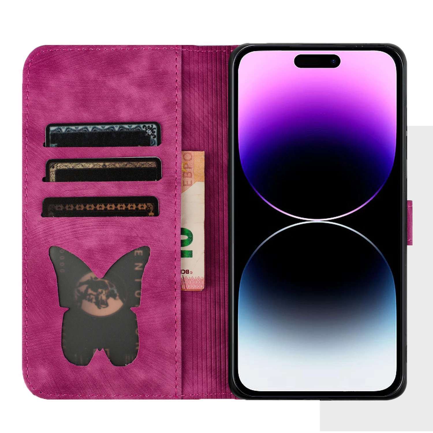 Schmetterling Katze Leder Brieftasche Fall Buch Für Xiaomi 14T 13T,Redmi Hinweis 14 13 12 11 10 Pro 5G 14C 13C 12S 11S 10S A3 Flip-Cover – Detail 14