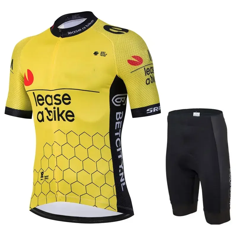 2025 Pro Team Jumbo Cycling Jersey Set Breathable Mtb Maillot Ciclismo Hombre Outdoor Sports Bib Pant Summer Bicycle Clothing 4