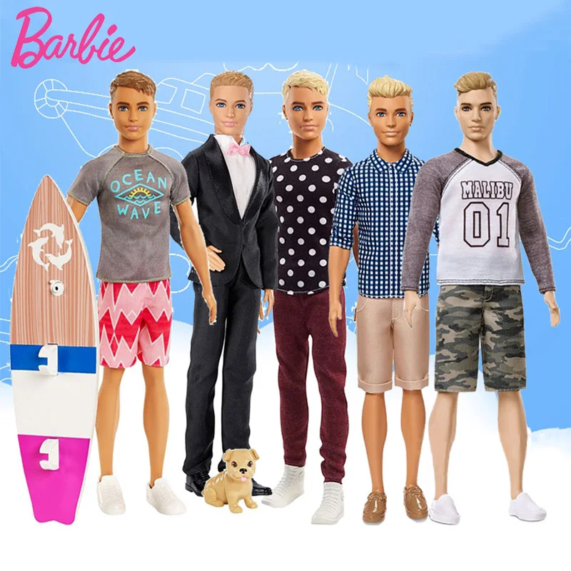 

Barbie Original Dolls Ken Barbie's Boyfriend Doll Groom Prince Ken Fashion Style Boy Toy Birthday Gift Bonecas Kid Boneca Figure