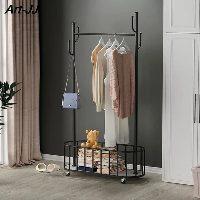 Cintres muraux en métal sur pied, rangement simple pour vêtements T1, coin  de chambre à coucher, manteau d'angle T1 - AliExpress