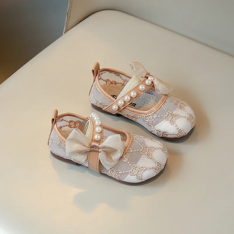 Girls Leather Flat Shoes with Embroidered Loafers for Casual Wear