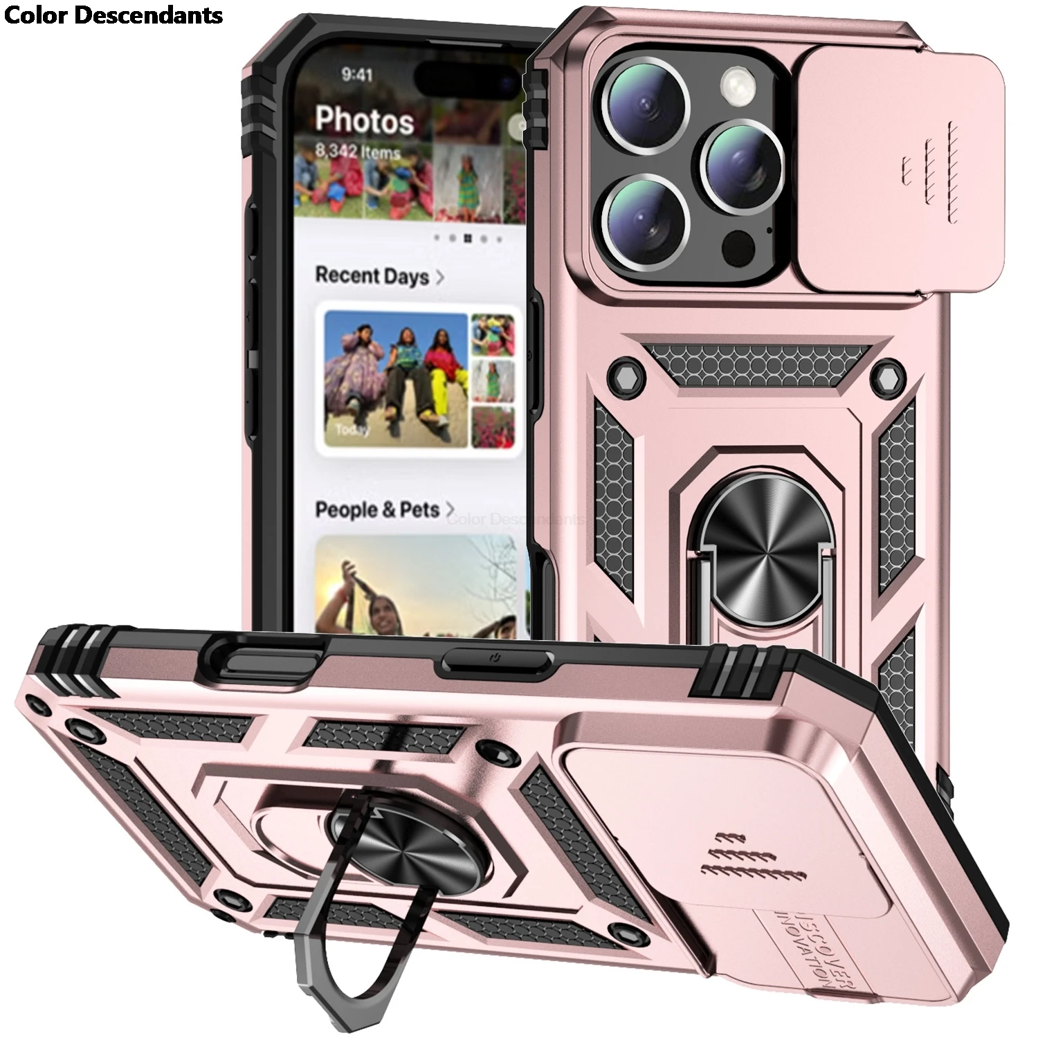 Shockproof Armor Slide Camera Lens Protection Phone Case