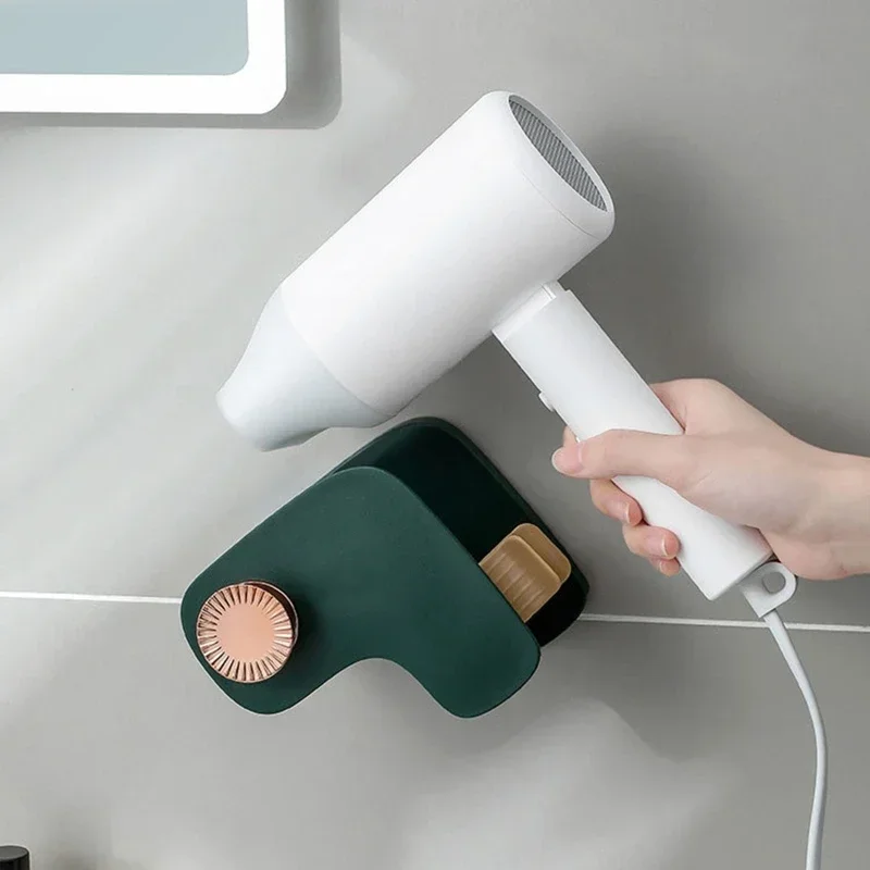 

Wall Mounted Hair Dryer Bathroom Holder Organizer Rack Hair Straightener Stand Shelf Hairdryer Storage Shelves Blower Shelves