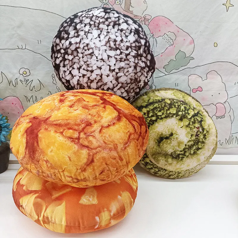 Realistic 3D Print Matcha Biscuit Popcorn Plush Throw Pillow Soft Stuffed Delicious Food Milk Chocolate Cookie Cushion HomeDecor 4