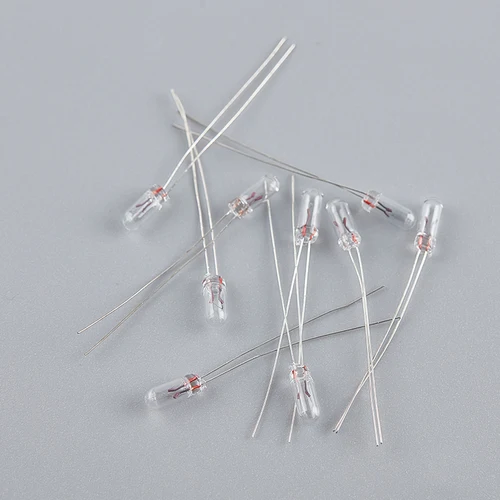 에디슨 백열 필라멘트 라이스 램프 전구, 미니어처 0.07A, 3mm, 4mm, 5mm, 1.5V,3V,6V, 9V,12V, 24V, 10 개 5