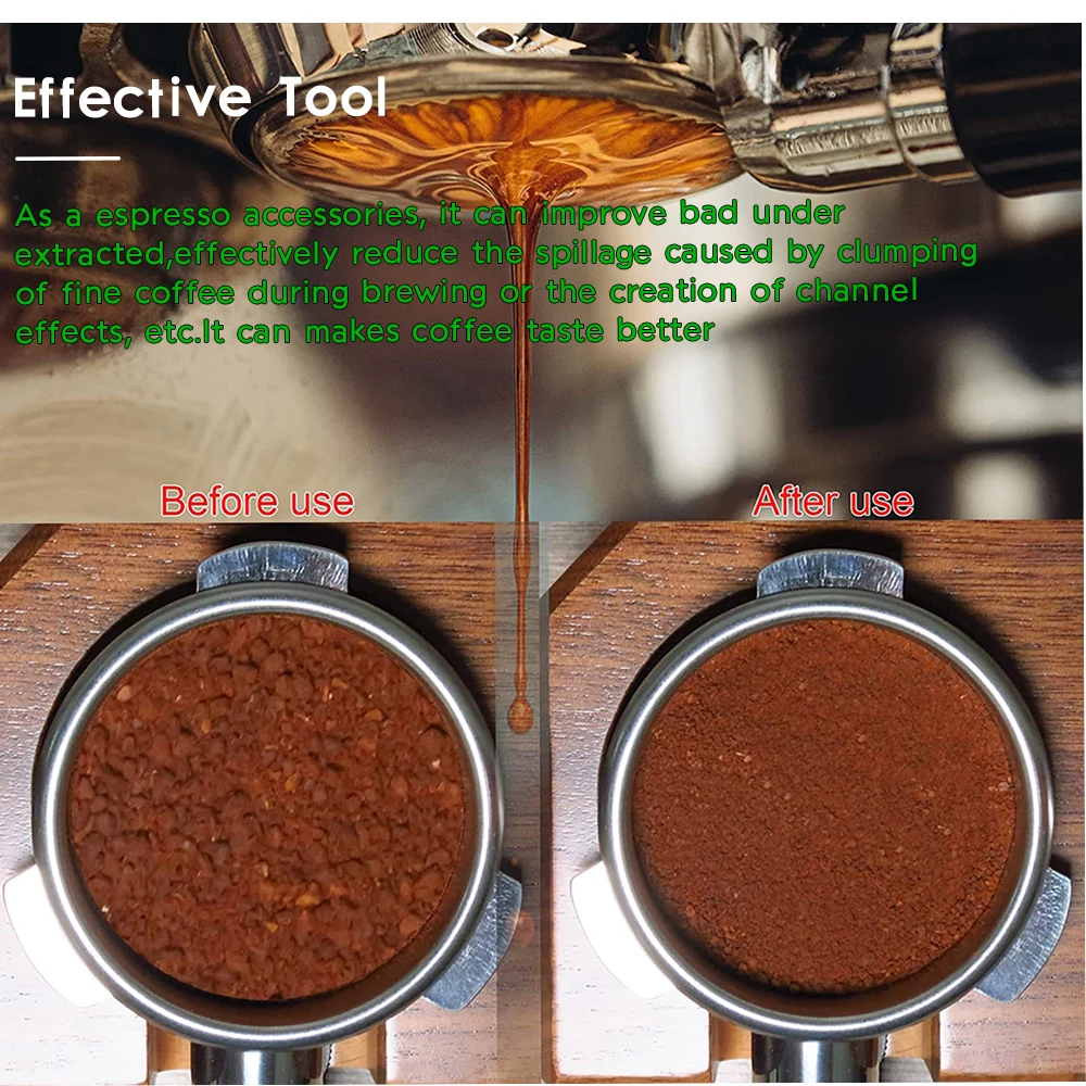 Stainless Steel Coffee Powder Tamper Needle Distributor Leveler Tool Espresso Strirring Tool Aluminum Alloy Coffee Stirrer